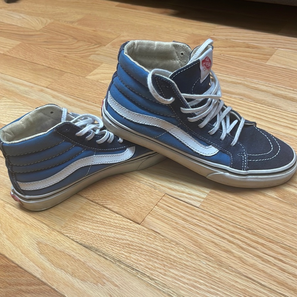 Blue Vans SK8-Hi High Tops Shoes M5.5/W7